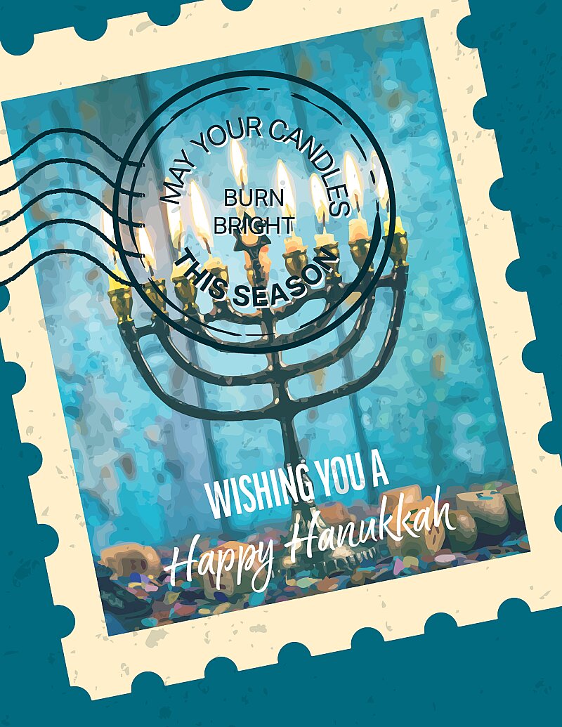 Candles Burn Bright - Holiday Stamp