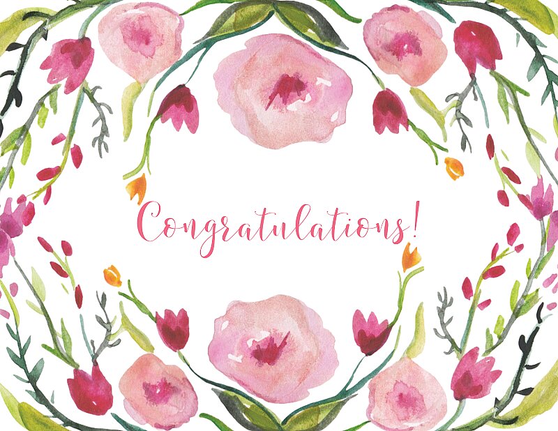 Congrats in Full Bloom