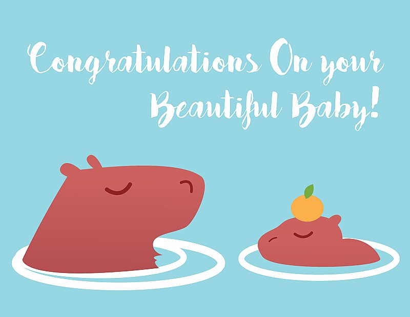 Cuddly Capybara Congrats