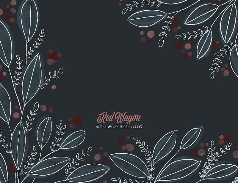 Dark Floral Merry Christmas