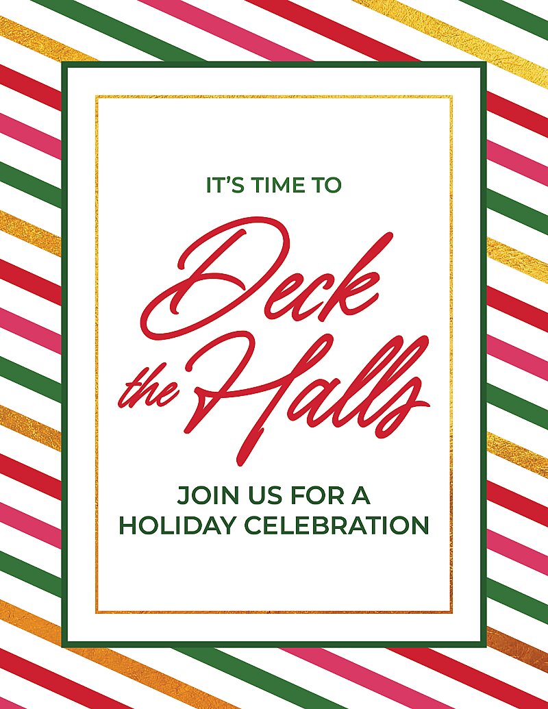 Deck the Halls Invite