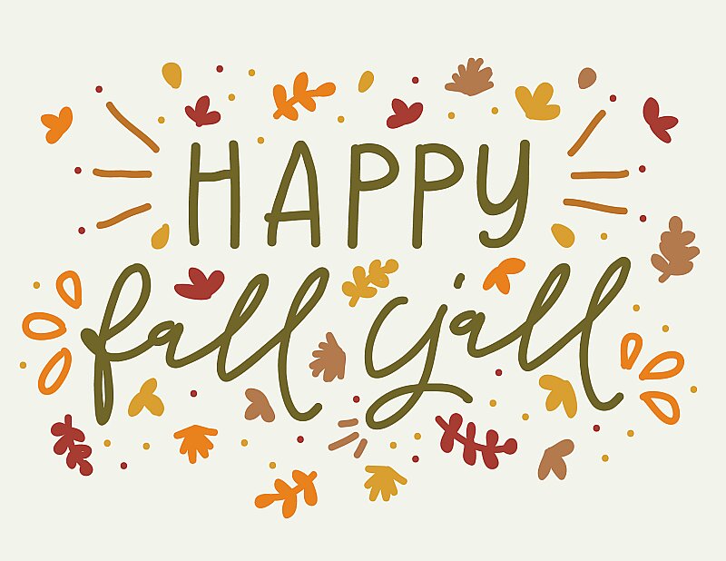 Happy Fall Y'all Doodles
