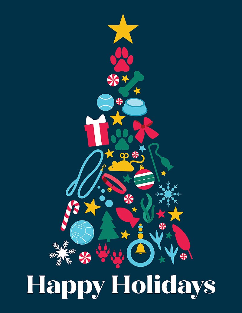 Happy Holidays Pet Tree