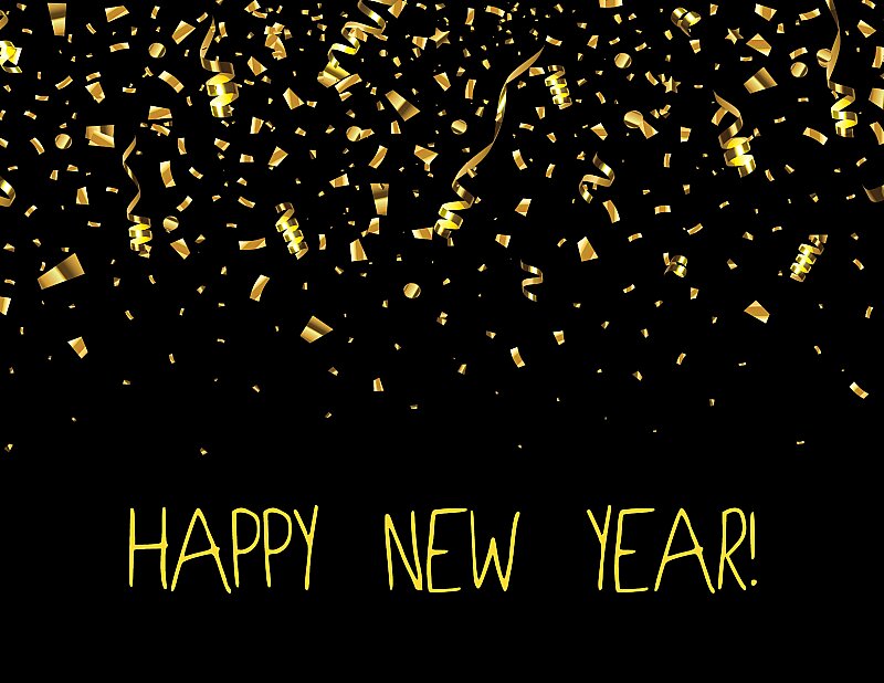 New Year Gold Confetti