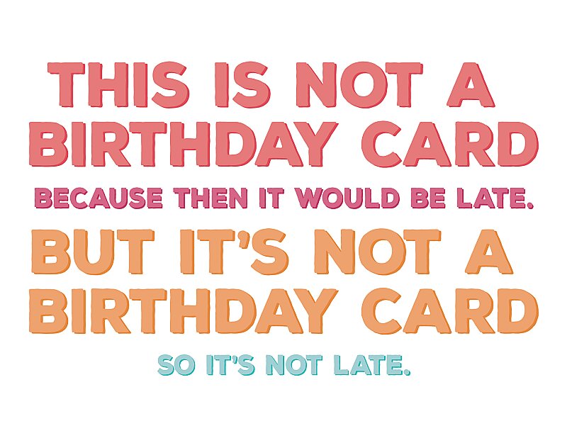 Not a Birthday Card