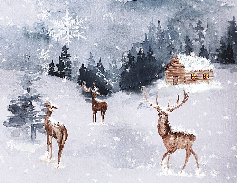 Watercolor Winter Wonderland