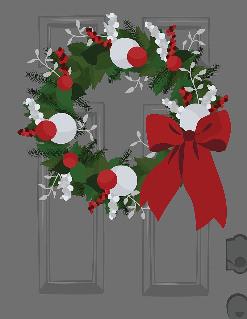 Winter Wreath - Front Door