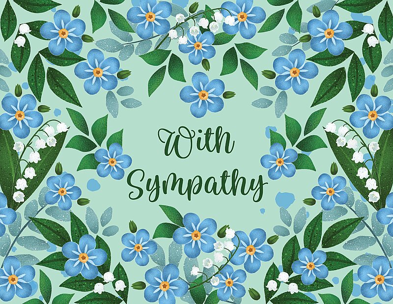 With Sympathy Forget Me Nots