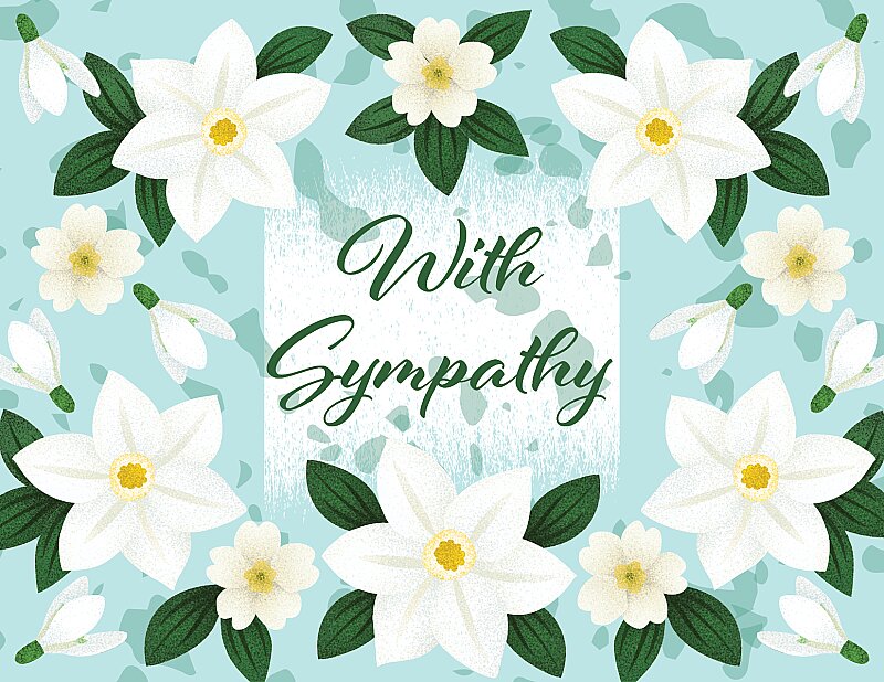 With Sympathy White Flowers